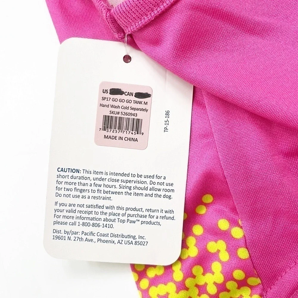 NEW Top Paw Pink Go Go Go Dog Dress